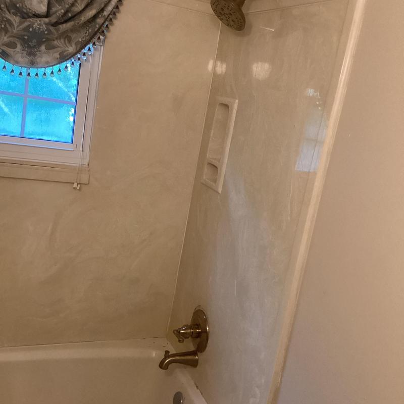 Shower valve and tub spout with trim kit installation Shower valve and tub spout with trim kit installation