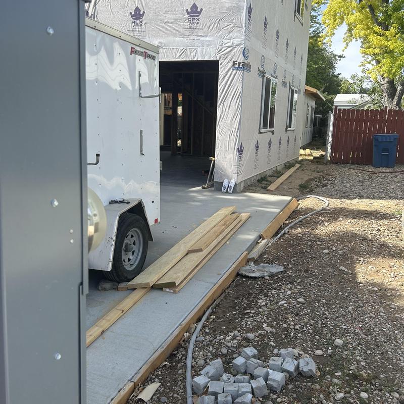 Garage and ADU electrical conduit installation site Garage and ADU electrical conduit installation site