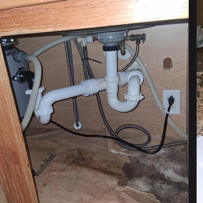 Kitchen sink drainage pipes and disposal replacement