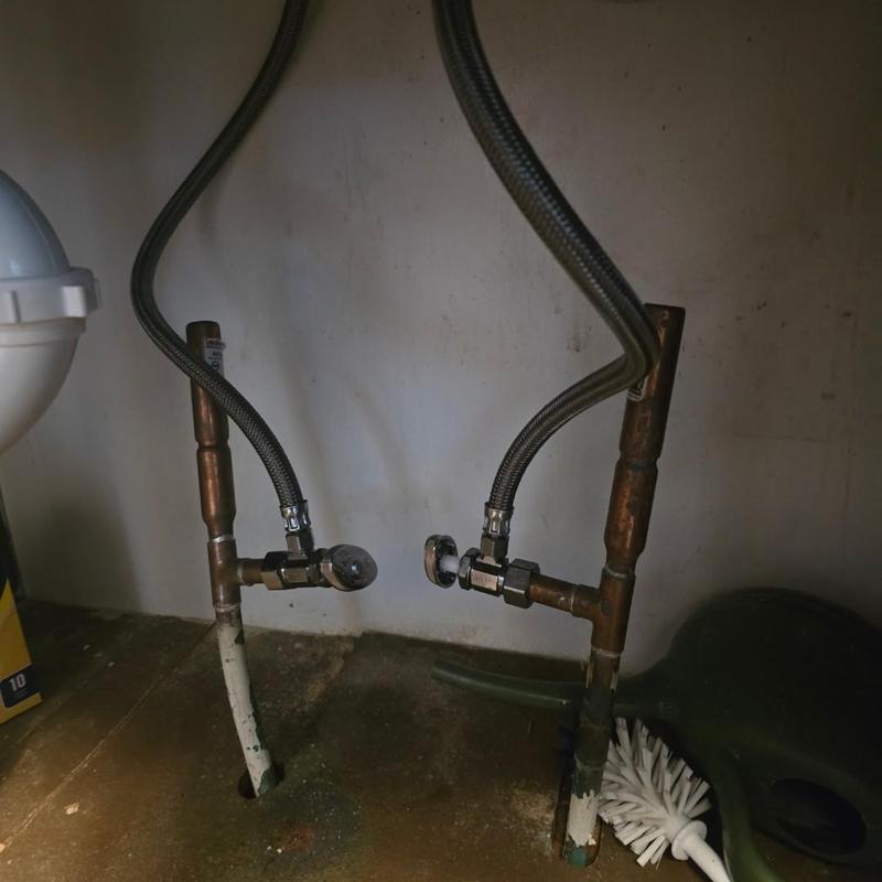 Kitchen faucet supply lines and shutoff valves installation
