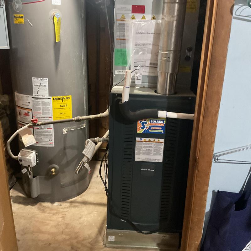 Furnace system with ventilation and water heater units Furnace system with ventilation and water heater units