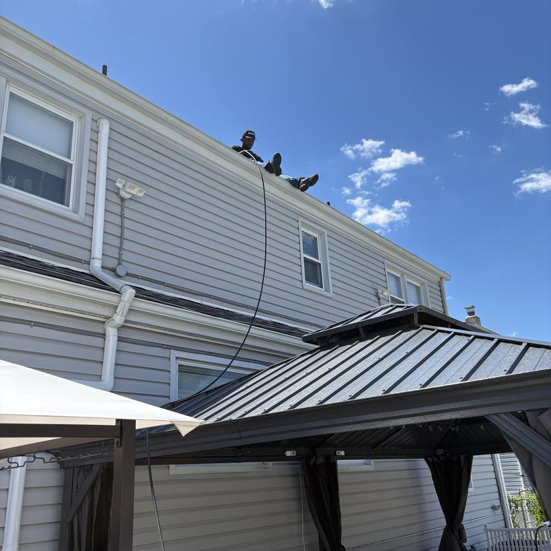 Drain pipe jetting from rooftop in Fairfield, NJ Drain pipe jetting from rooftop in Fairfield, NJ