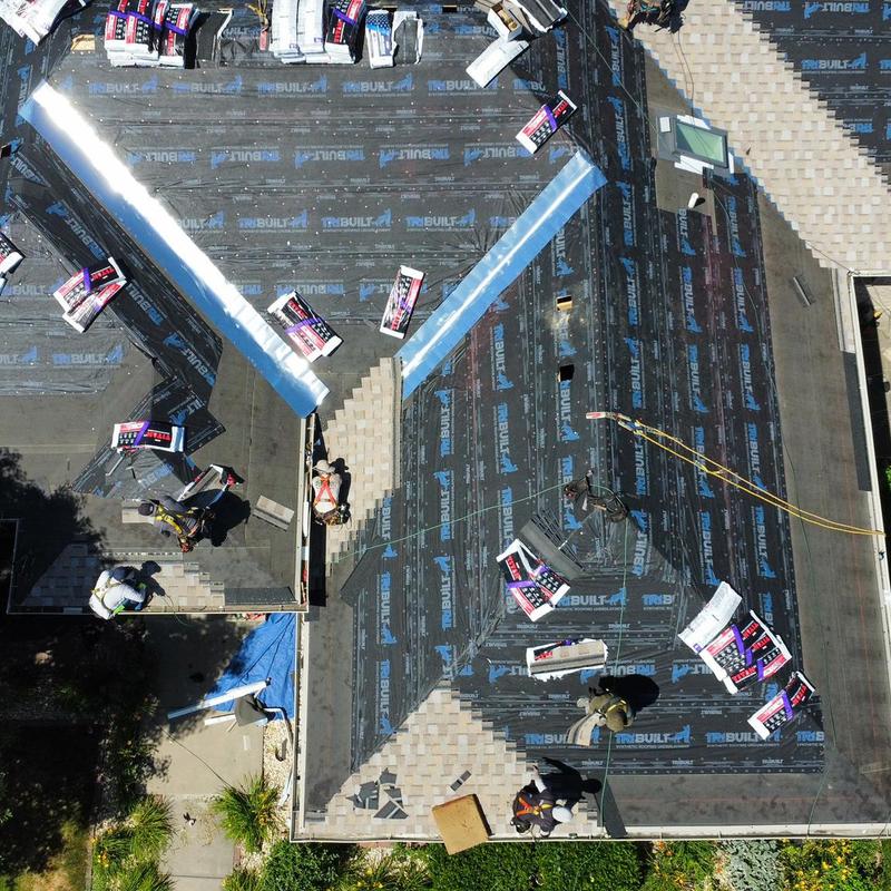 Tamko Titan XT shingles installation on roof in Lincoln