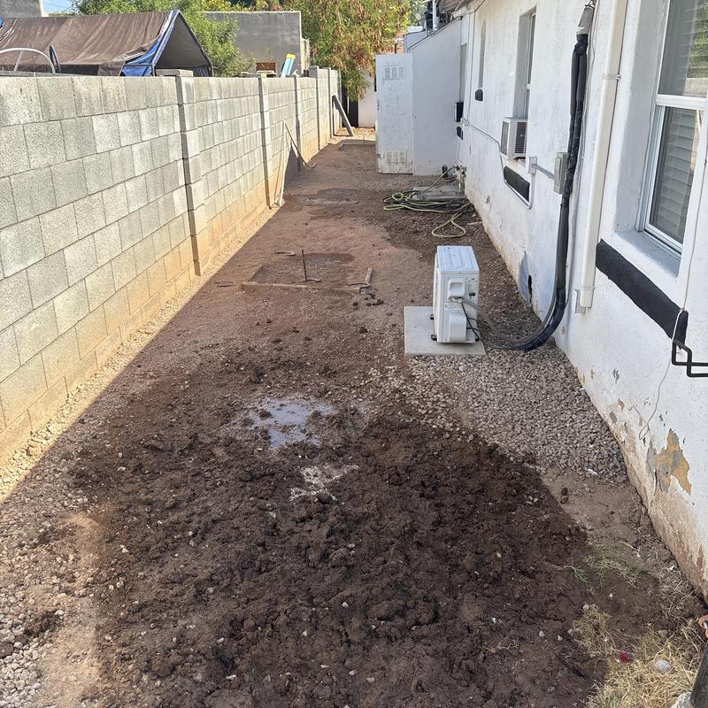 1 Inch Water Line Spot Repair in Backyard Dirt Area