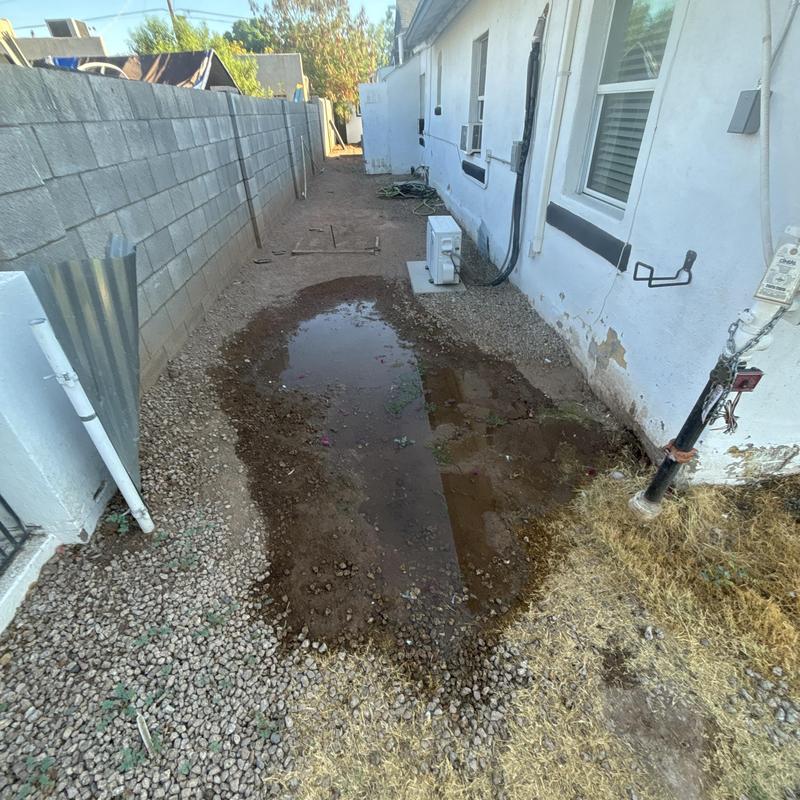 1 Inch Water Line Leak Causing Backyard Flooding
