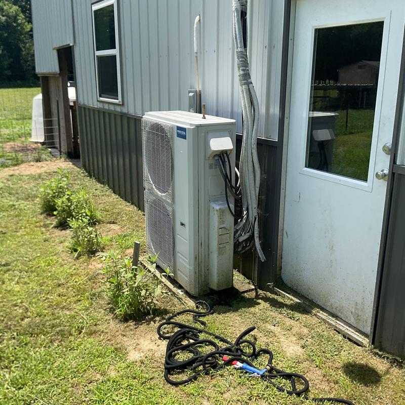 Mr Cool mini split condenser unit with service hoses Mr Cool mini split condenser unit with service hoses