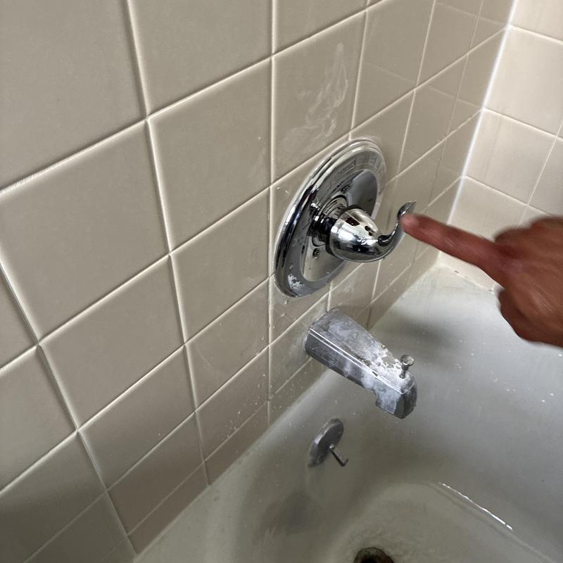 Delta shower faucet handle installation in bathroom tub