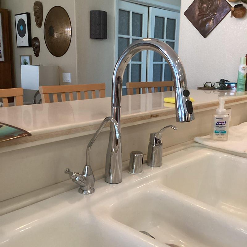 Polished chrome Kohler kitchen faucet installation Polished chrome Kohler kitchen faucet installation