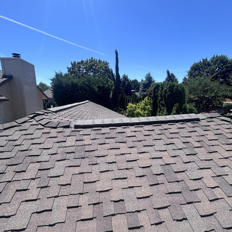 Vented ridge on CertainTeed presidential shingle roof Vented ridge on CertainTeed presidential shingle roof