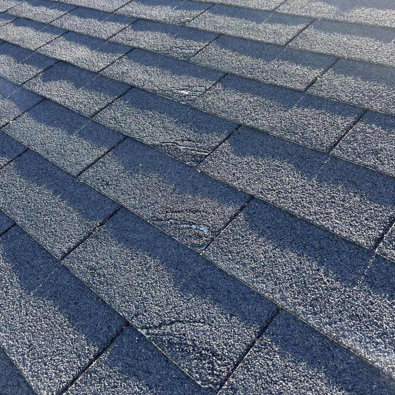 3-tab asphalt shingles with wear and damage 3-tab asphalt shingles with wear and damage