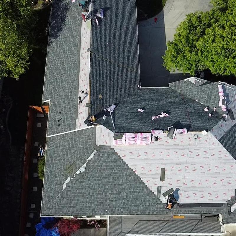 Estate gray Owens Corning asphalt shingle roof installation Estate gray Owens Corning asphalt shingle roof installation