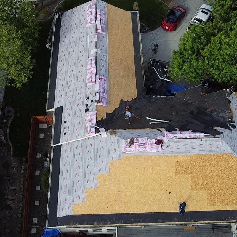 Roof synthetic underlayment installation with tear off in Boise Roof synthetic underlayment installation with tear off in Boise