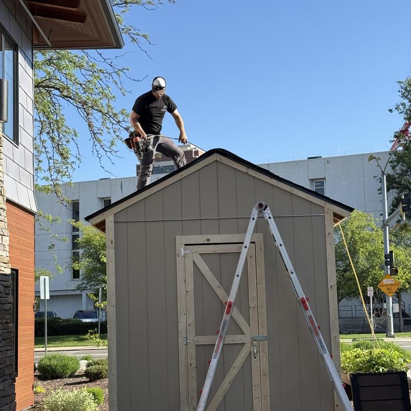 Shed roof with IKO Cambridge shingles in Boise Shed roof with IKO Cambridge shingles in Boise