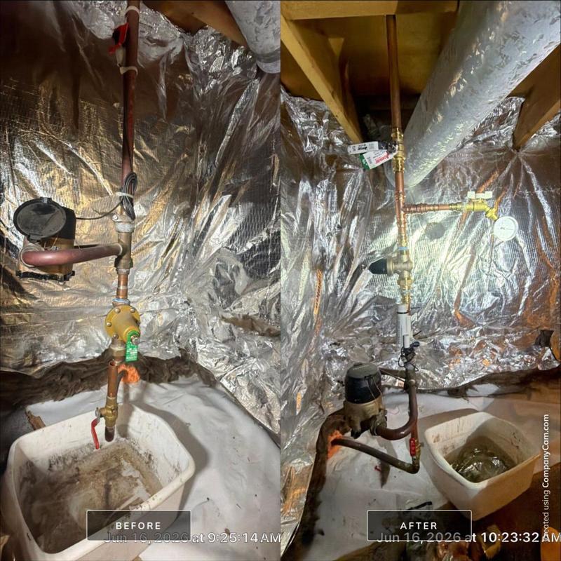 Water meter and PRV installation with correct placement Water meter and PRV installation with correct placement