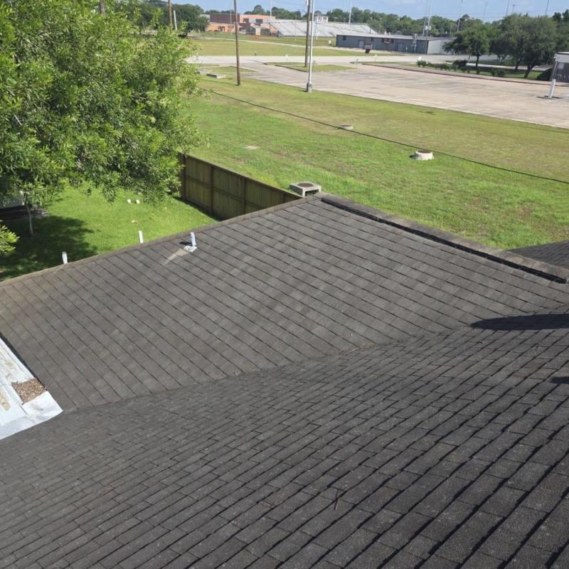 Asphalt shingle roof with hail damage in Pearland