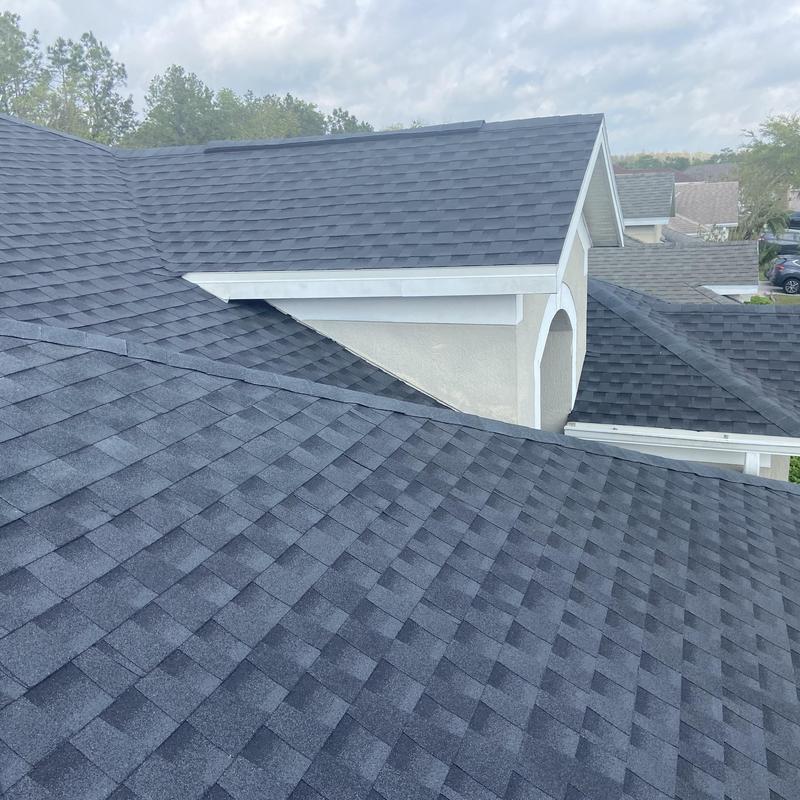 Architectural shingle roof with continuous ridge vent Architectural shingle roof with continuous ridge vent