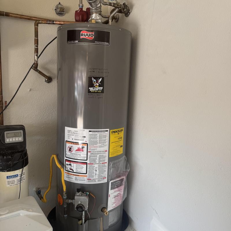 Water heater replacement with new anode rod in Goodyear