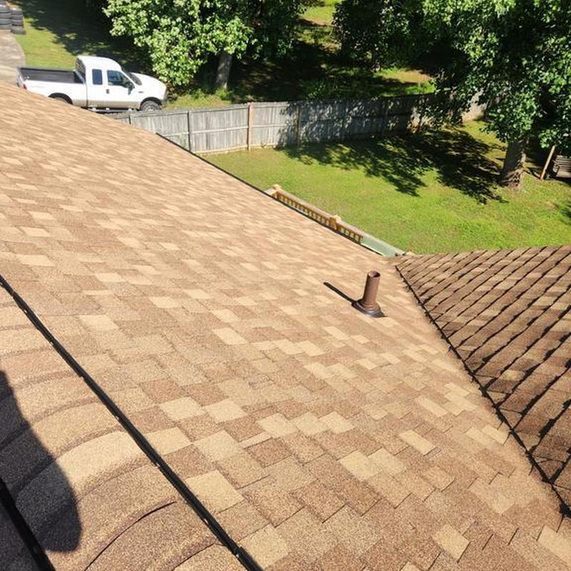 Asphalt shingle roof with new drip edge and vent pipe