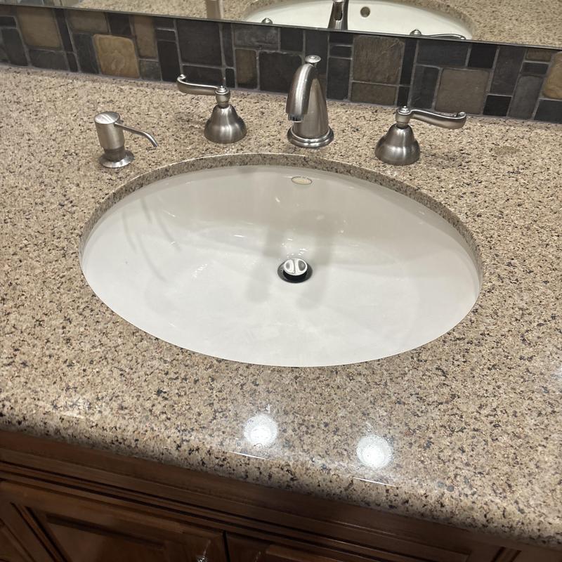 Widespread lavatory faucet and soap dispenser install