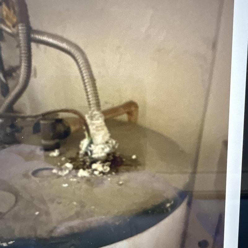 Electric water heater leak at supply line connection Electric water heater leak at supply line connection
