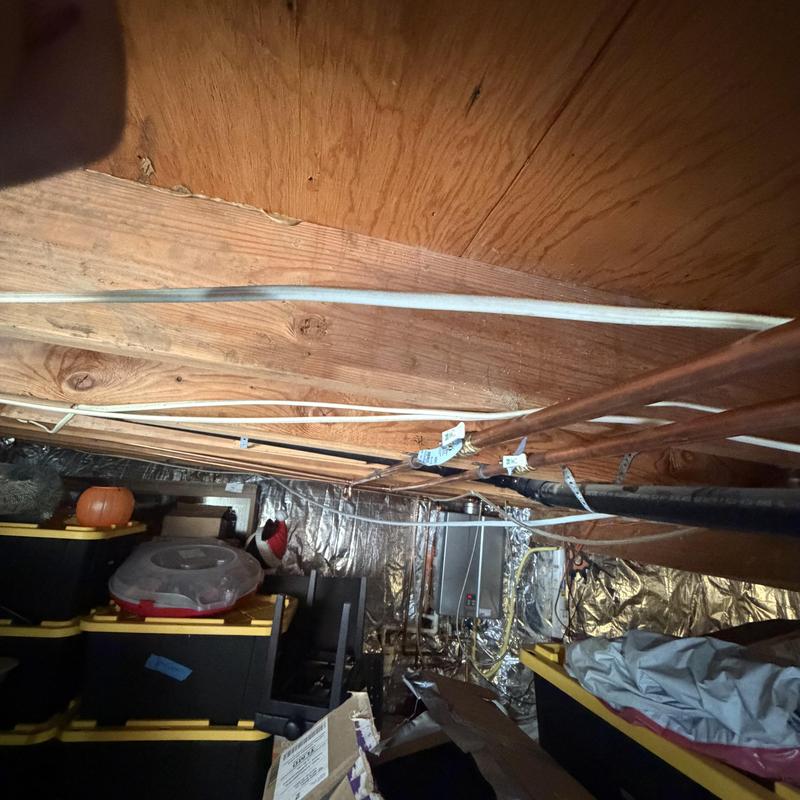 Copper Type L piping installation in attic space Copper Type L piping installation in attic space