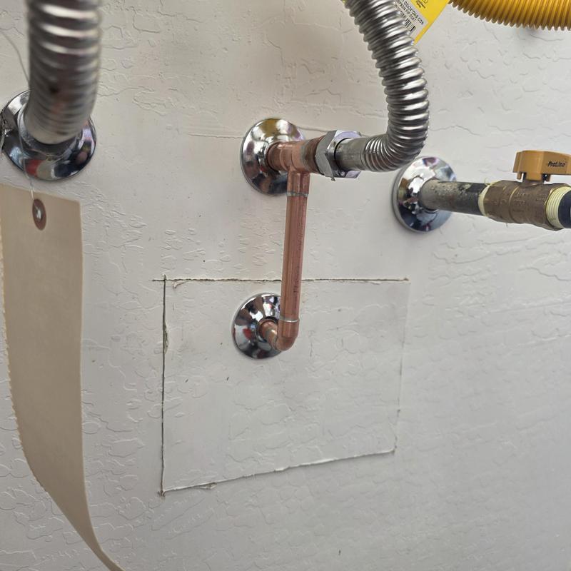 Copper hose bib piping for soft water mister system Copper hose bib piping for soft water mister system