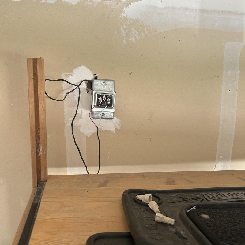 Doorbell transformer wiring and electrical box installation