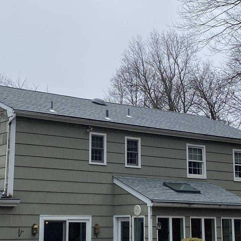 Tamko Titan Series asphalt shingle roof on residential home Tamko Titan Series asphalt shingle roof on residential home
