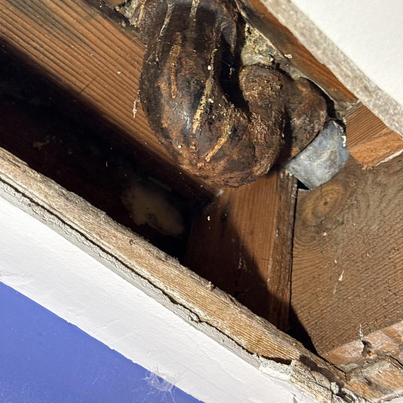 Galvanized drain pipe accessed and cleared blockage Galvanized drain pipe accessed and cleared blockage
