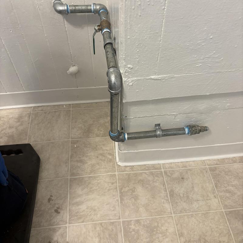 Gas line piping and shut-off valve installation