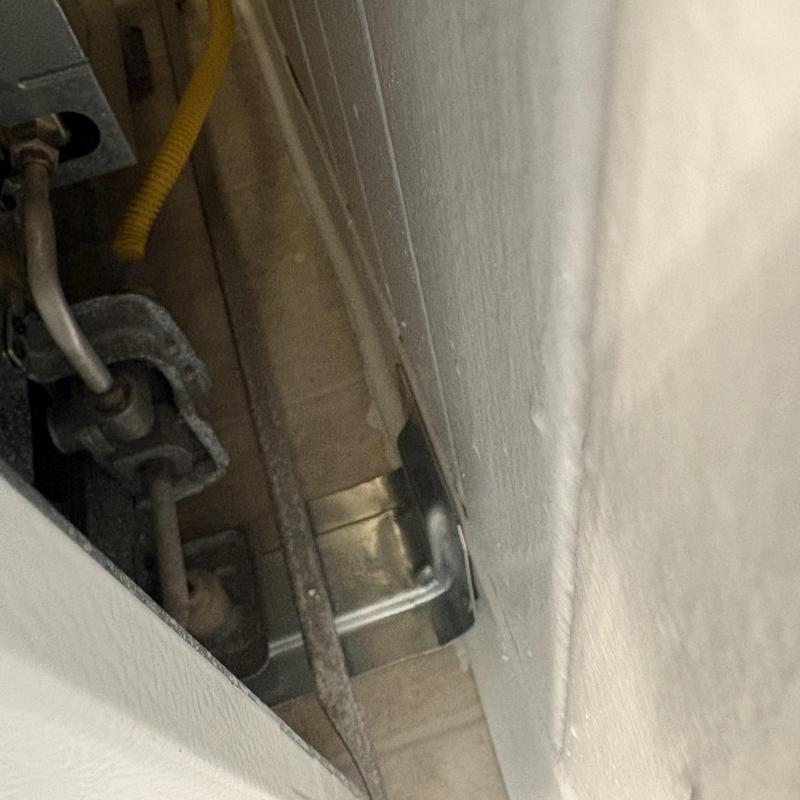 Gas line and shut-off valve installation near stove