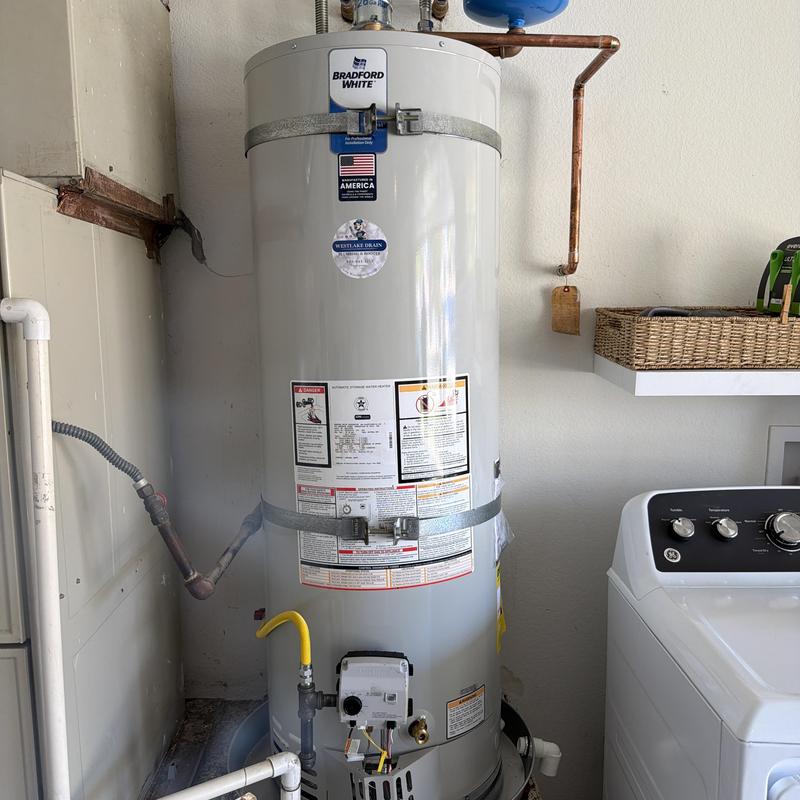 Water heater installation with code-compliant setup Water heater installation with code-compliant setup