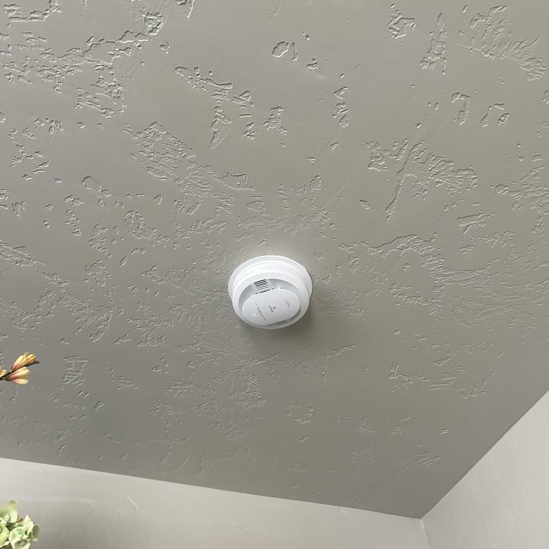 Hardwired smoke and carbon monoxide detector ceiling mounted