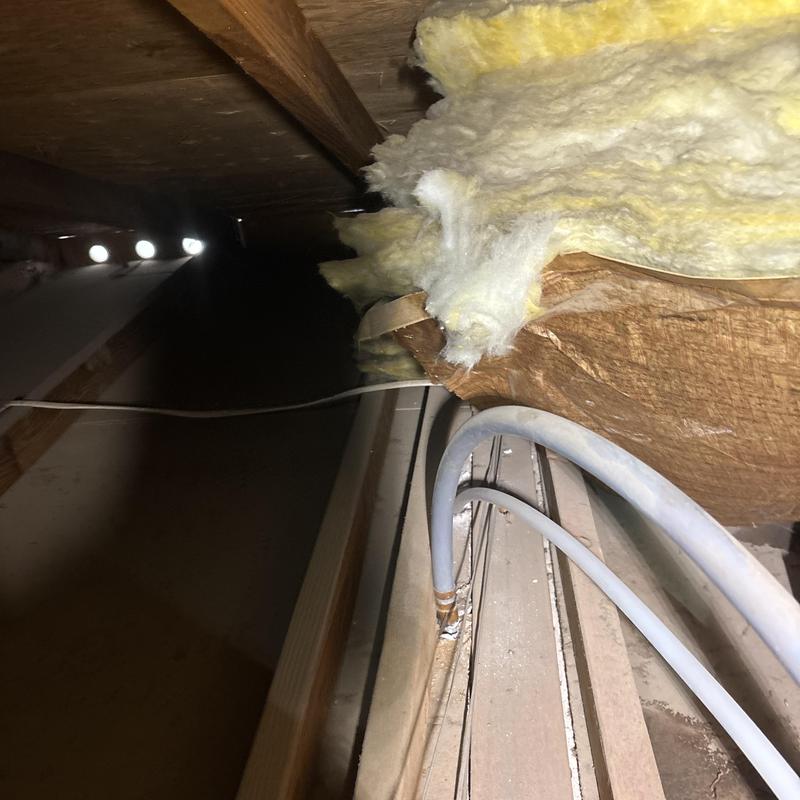 PEX water supply line with attic insulation in Glendale, AZ