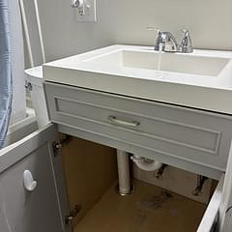 Lavatory drain and air admittance valve installation