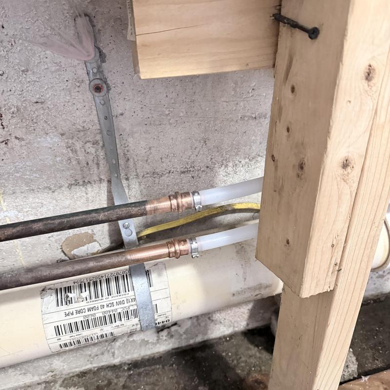 Copper pipe connections with PEX tubing swaps Copper pipe connections with PEX tubing swaps