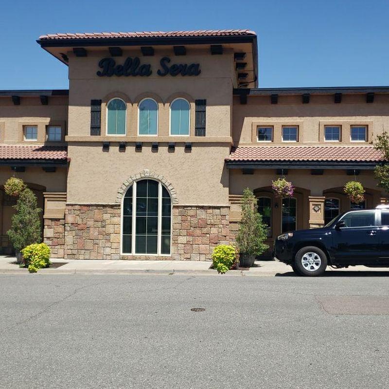 Commercial exterior facade with stone and stucco finish Commercial exterior facade with stone and stucco finish