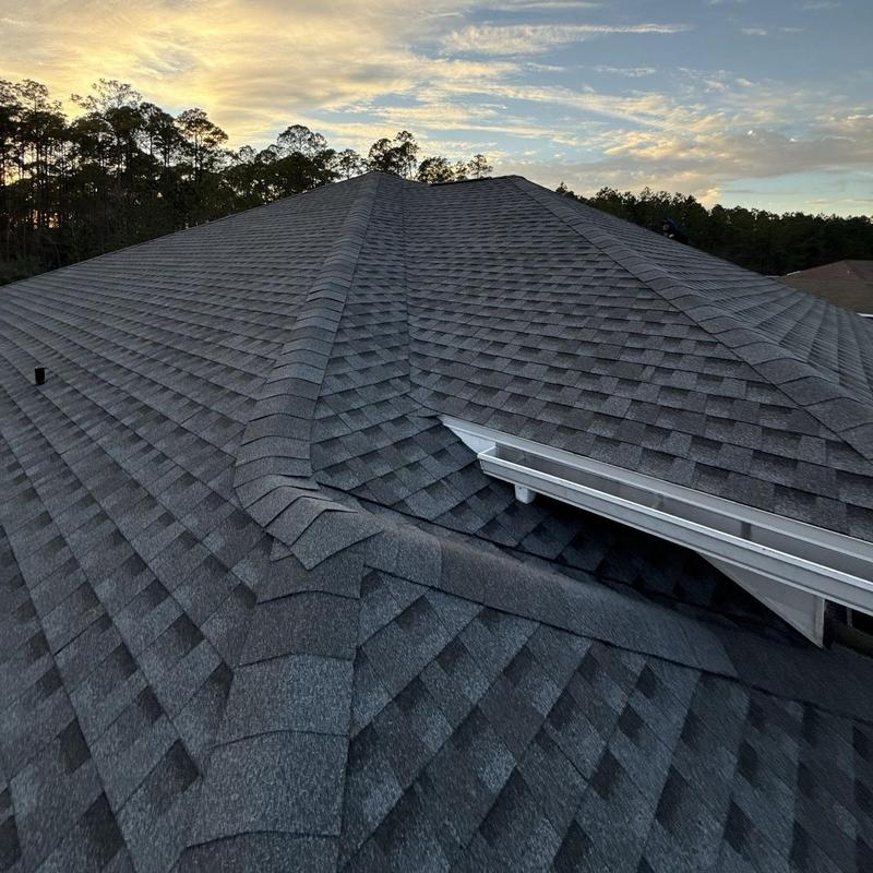 Architectural shingle roof with ridge vents installation Architectural shingle roof with ridge vents installation