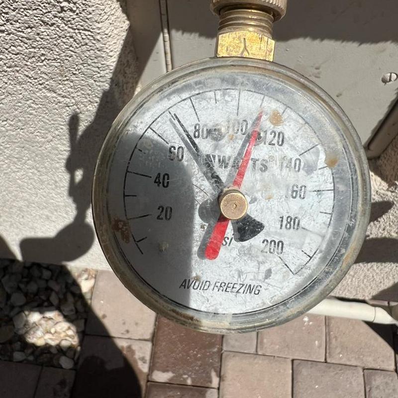 Pressure gauge on plumbing system in Queen Creek, AZ