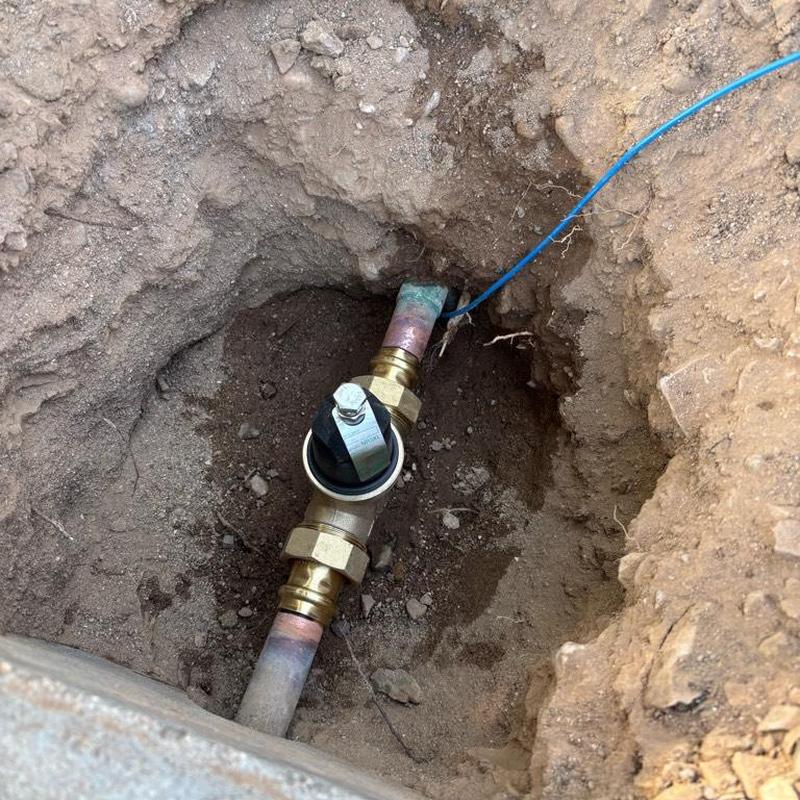 One inch pressure relief valve with access box installation