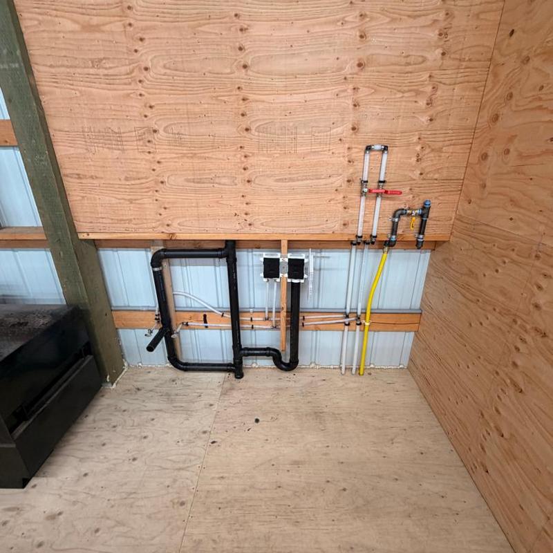 Tankless propane heater and barn plumbing installation Tankless propane heater and barn plumbing installation