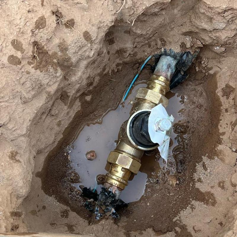Pressure reducing valve installation on water line