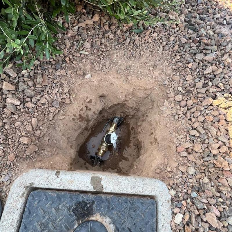 Pressure reducing valve installed in ground pit outdoors