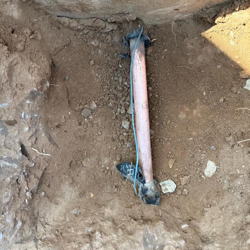 Main water line excavation and pipe section replacement