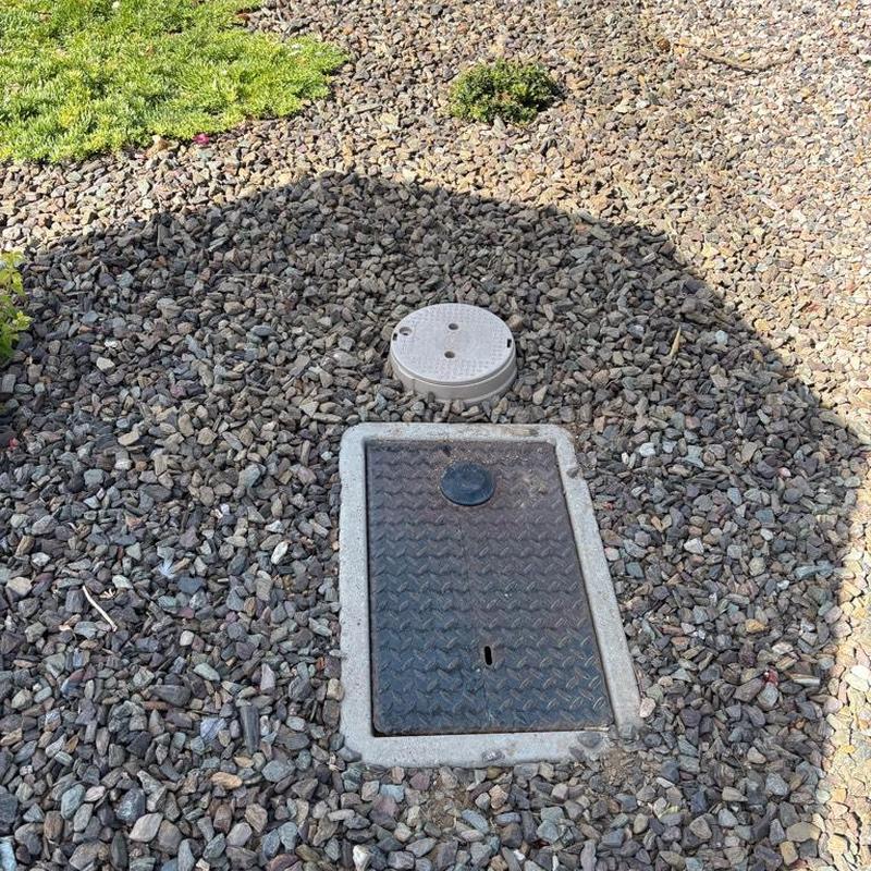 Zurn PRV valve with access box in gravel bed