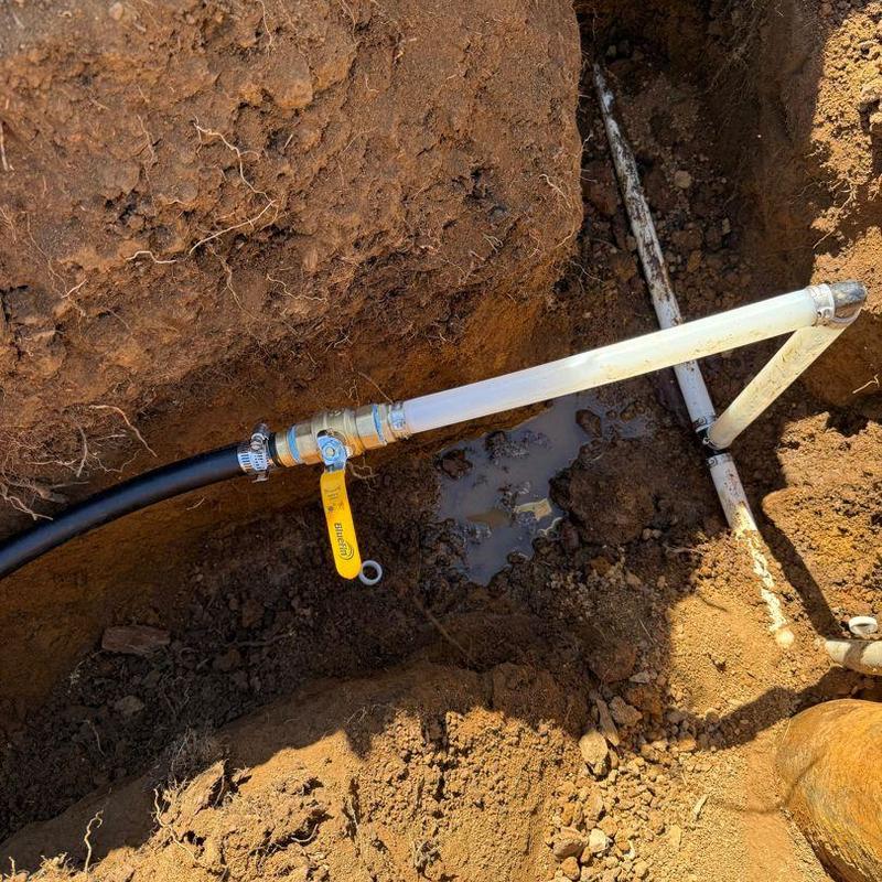 1” pex waterline tie-in with isolation valve and yard box 1” pex waterline tie-in with isolation valve and yard box