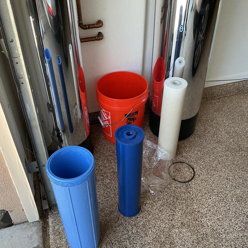 Water filtration system blue filter replacement parts