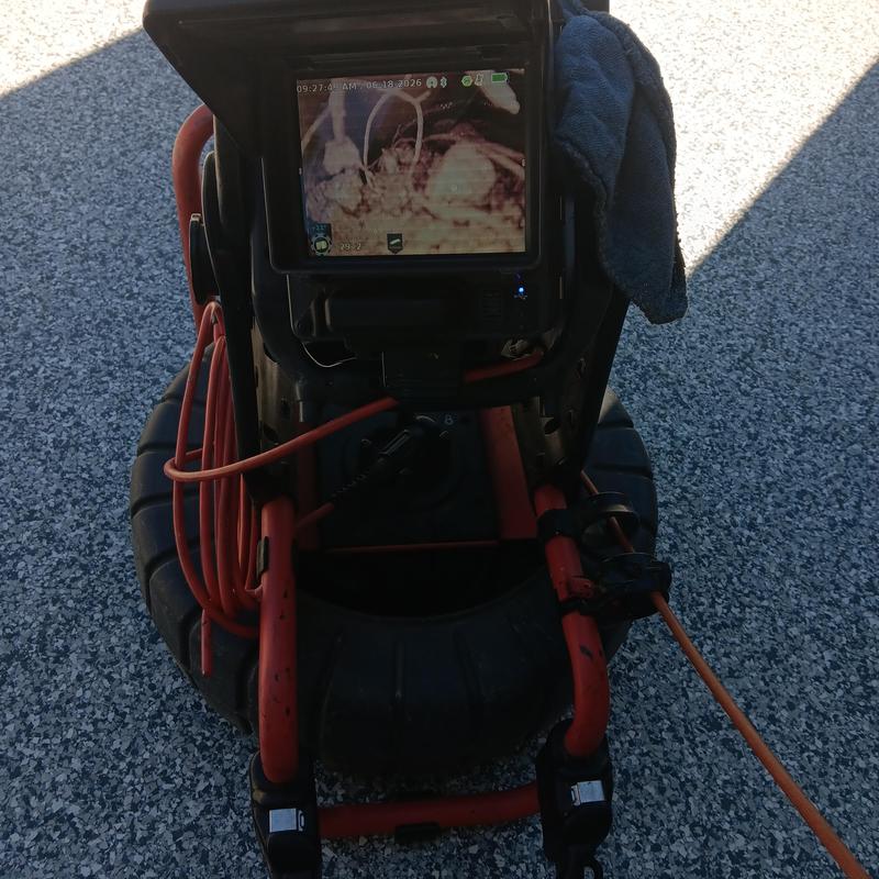 Sewer line CCTV inspection camera with monitor