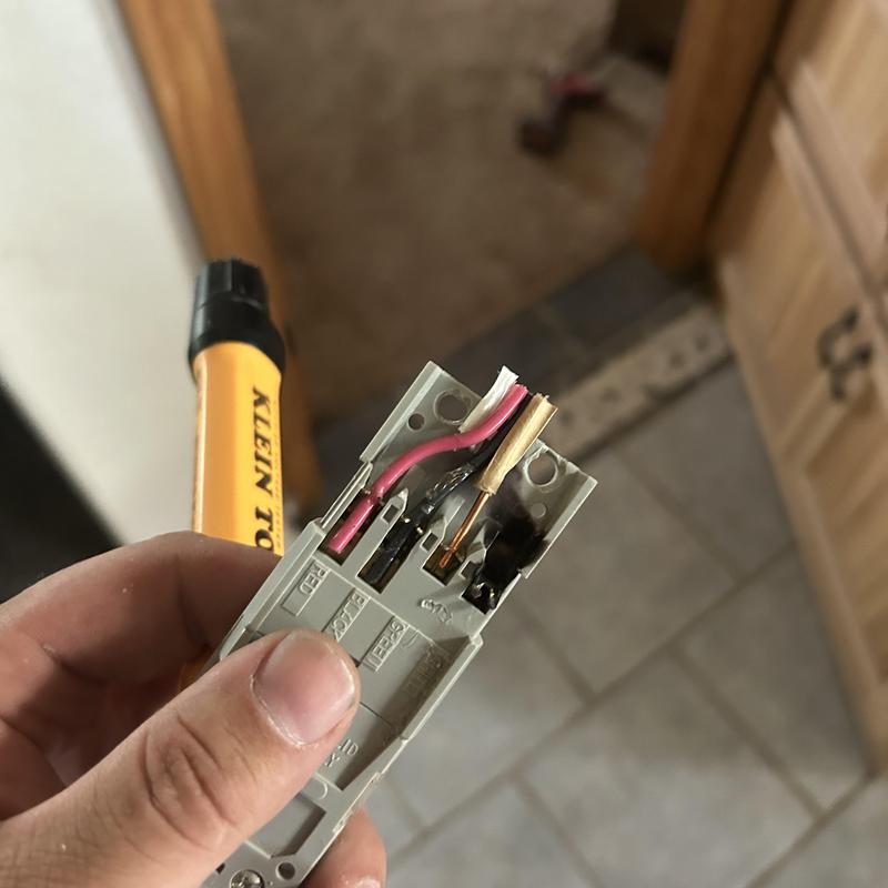 Burnt electrical connector in junction box repair