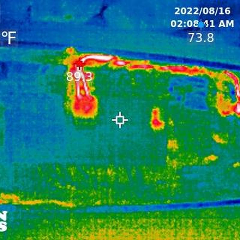 Thermal imaging of electrical panel heat spots